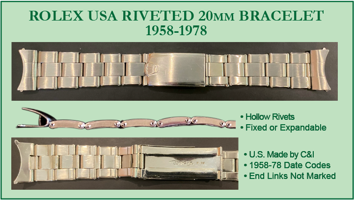rolex vintage bracelet